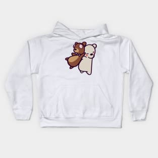 Cute Polar Bear Hug Kids Hoodie